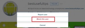 blokirati nekoga u Instagramu na Webu