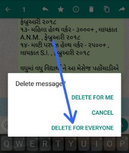 Izbriši poslane WhatsApp poruke na android telefonu