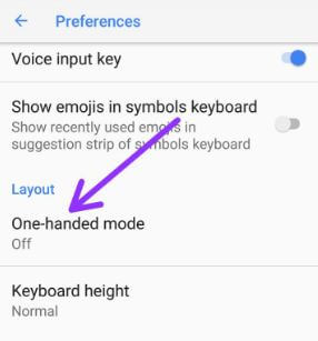 Kako omogućiti ili onemogućiti način rada jednom rukom u Gboard tipkovnici Android