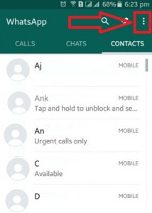 Kako ukloniti blokirani kontakt s WhatsApp Androida